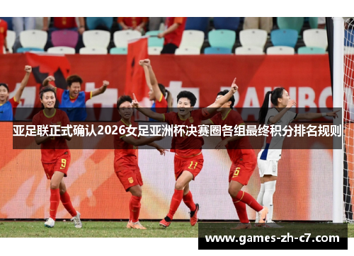 亚足联正式确认2026女足亚洲杯决赛圈各组最终积分排名规则